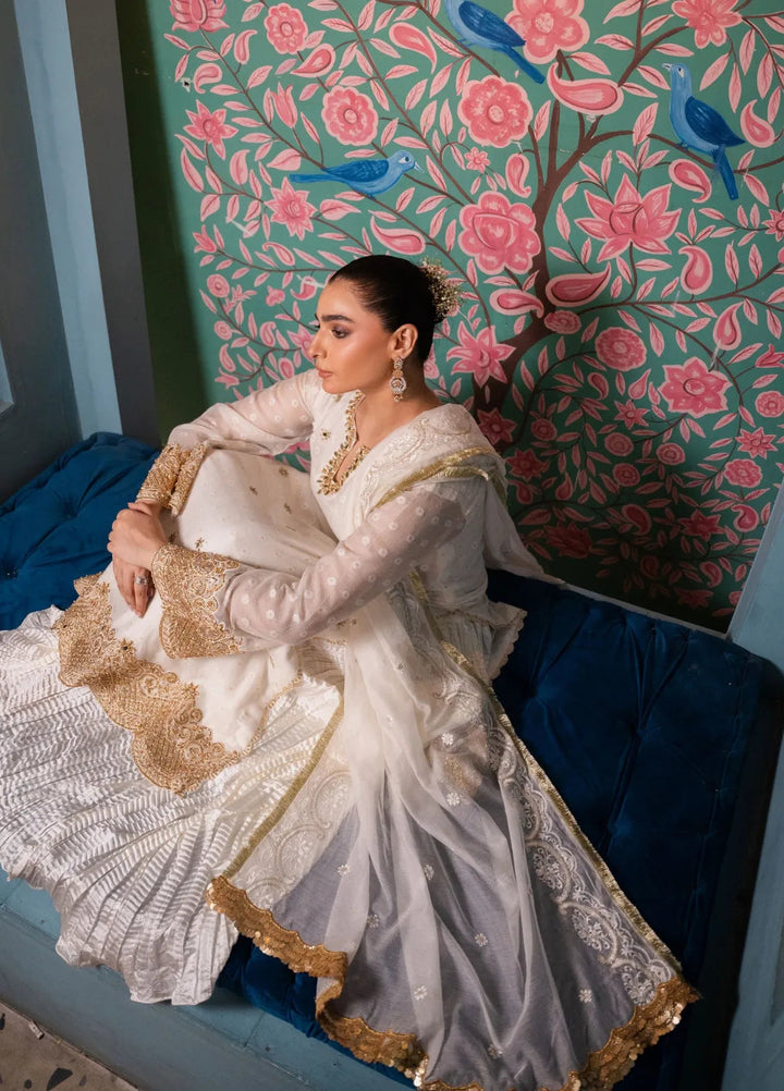 Maroon by Iqra Chaudhry Pret Embroidered Cotton Net 3 Piece Suit Haya