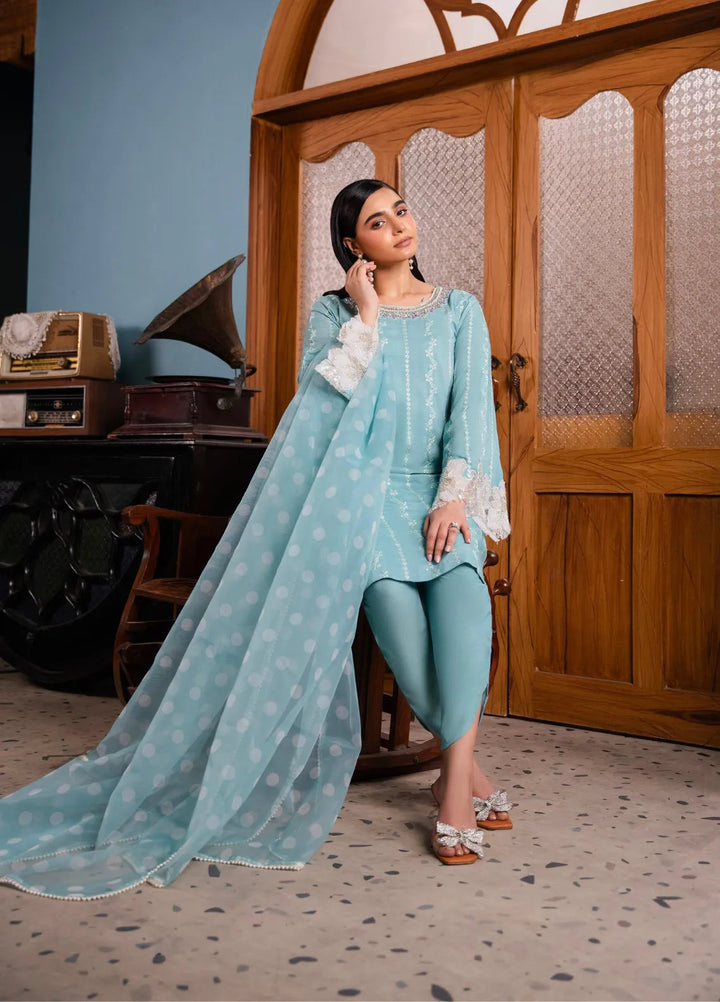 Maroon by Iqra Chaudhry Pret Embroidered Raw Silk 3 Piece Suit Coco