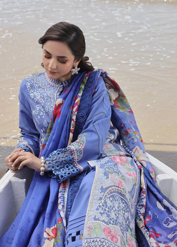 Maryam Hussain Embroidered Lawn Suit Unstitched 3 Piece MH24L D-02 Ayra - Luxury Collection