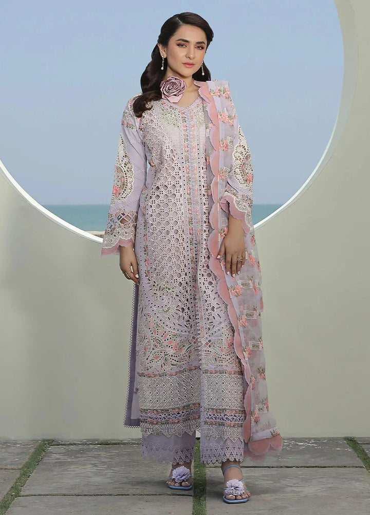 Maryam Hussain Embroidered Lawn Suit Unstitched 3 Piece MH24L D-04 Feroz - Luxury Collection
