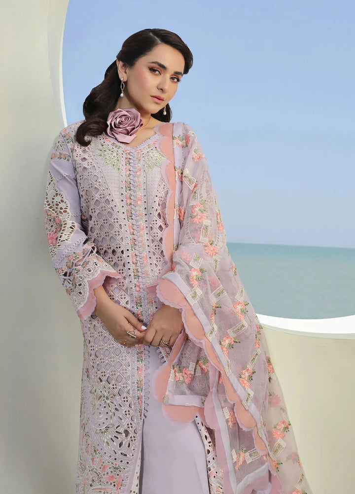 Maryam Hussain Embroidered Lawn Suit Unstitched 3 Piece MH24L D-04 Feroz - Luxury Collection