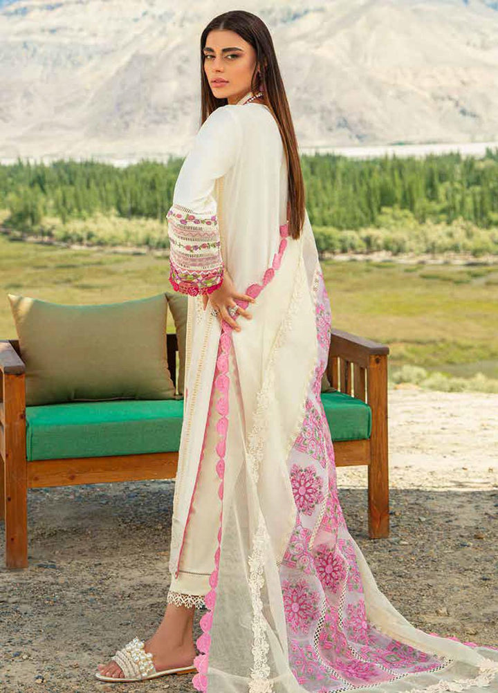 Maryam Hussain Embroidered Lawn Suits Unstitched 3 Piece MH23LL D-6 Moon Light - Luxury Collection