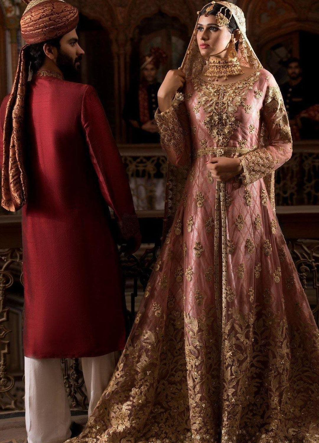 Maryum N Maria Luxury Pret Embroidered Net 3 Piece Suit BRIDAL MAXI (C-04)
