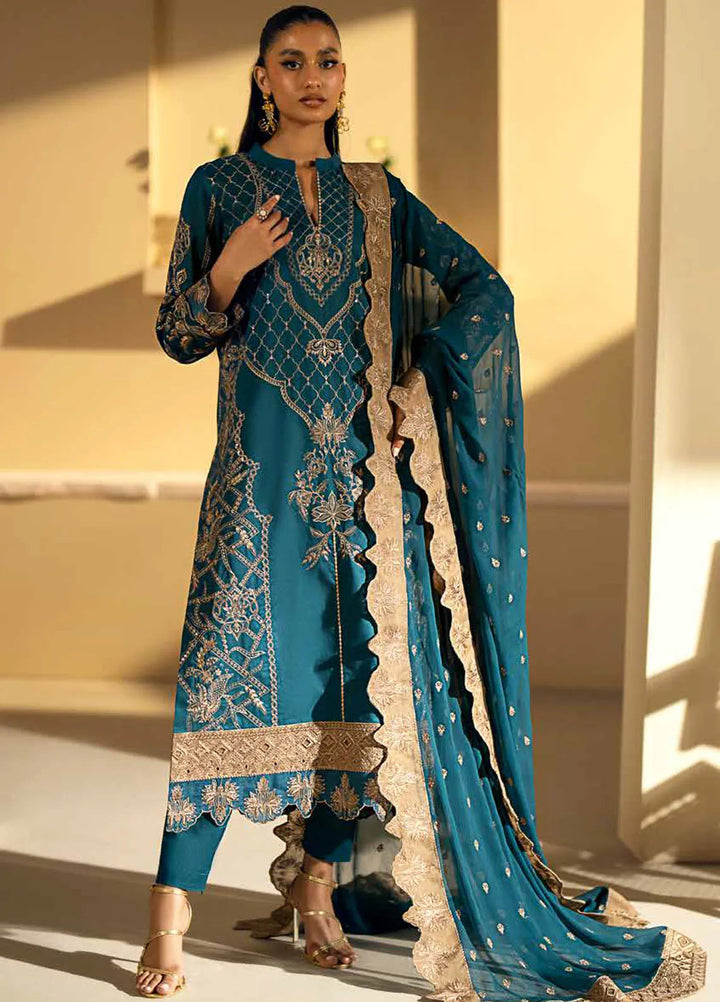 Maryum N Maria Embroidered Lawn Suit Unstitched 3 Piece MNM24EA Ania - Luxury Collection