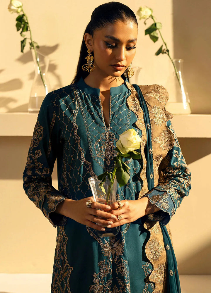 Maryum N Maria Embroidered Lawn Suit Unstitched 3 Piece MNM24EA Ania - Luxury Collection