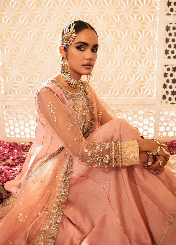 AJR Couture - Abbas Jamil Rajpoot Pret Embroidered Raw silk 3 Piece Suit Amber