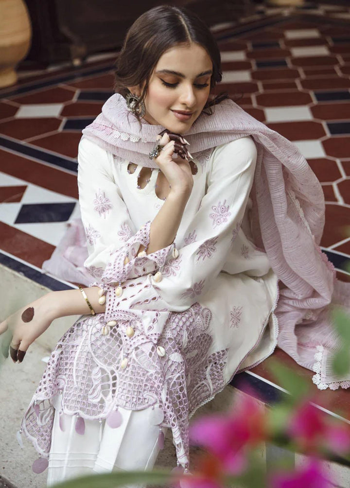 Meena Kumari By Aabyaan Embroidered Chikankari Lawn Suits Unstitched 3 Piece ABY23MK AB-06 Mehrunissa - Eid Collection