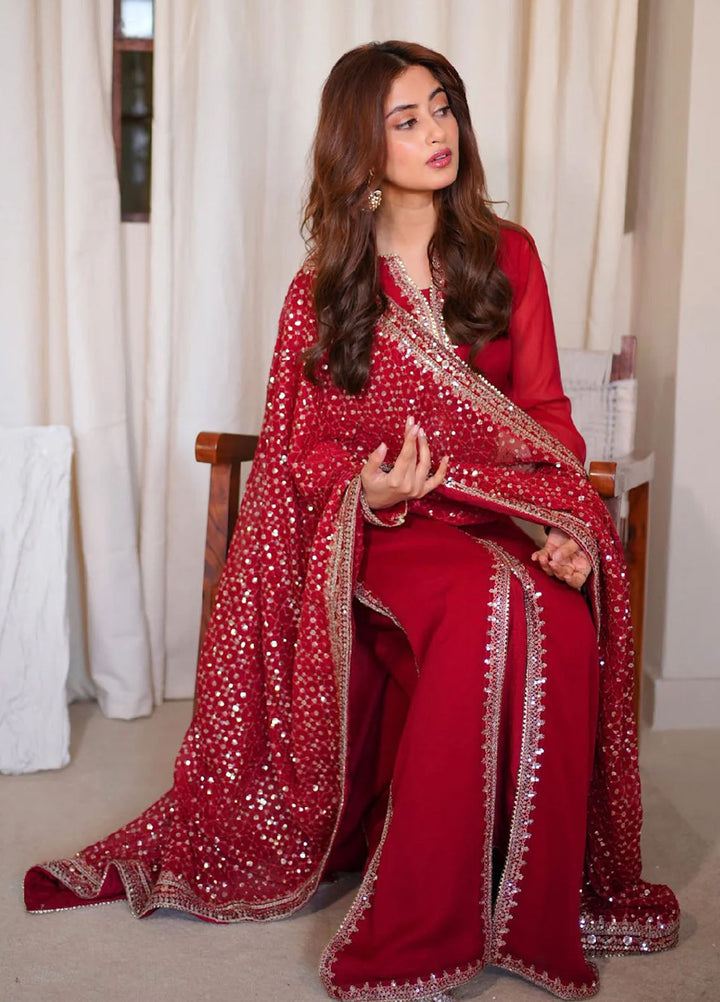 Meeral Pret Embroidered Chiffon 3 Piece Suit Gulnaar