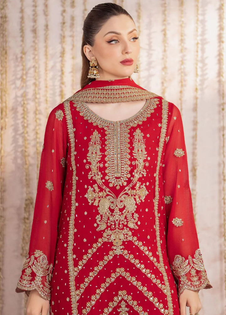 Meeral Pret Embroidered Chiffon 3 Piece Suit Maahi