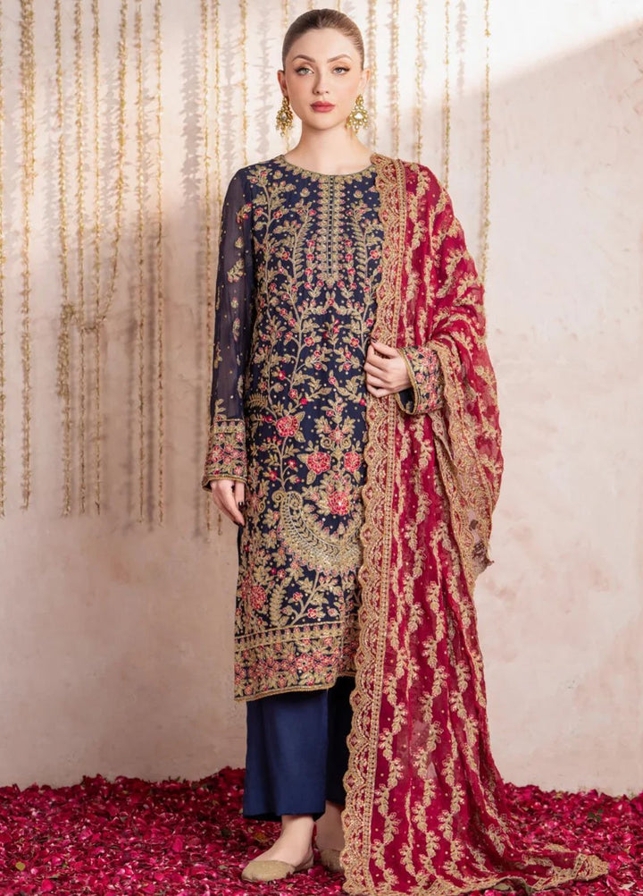 Meeral Pret Embroidered Chiffon 3 Piece Suit Mushk