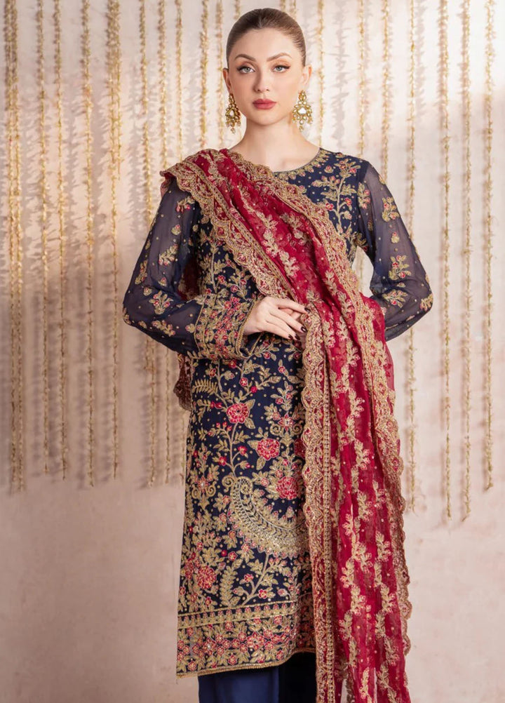 Meeral Pret Embroidered Chiffon 3 Piece Suit Mushk