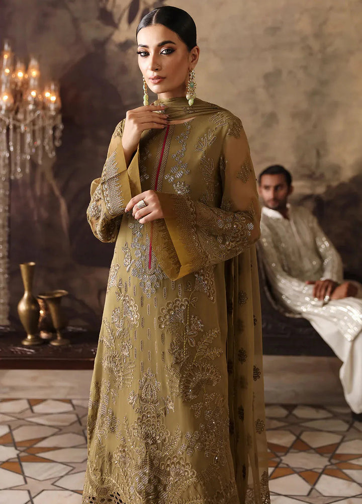 Mehak by Flossie Embroidered Chiffon Suits Unstitched 3 Piece FL24ME FE-804 - Formals Collection