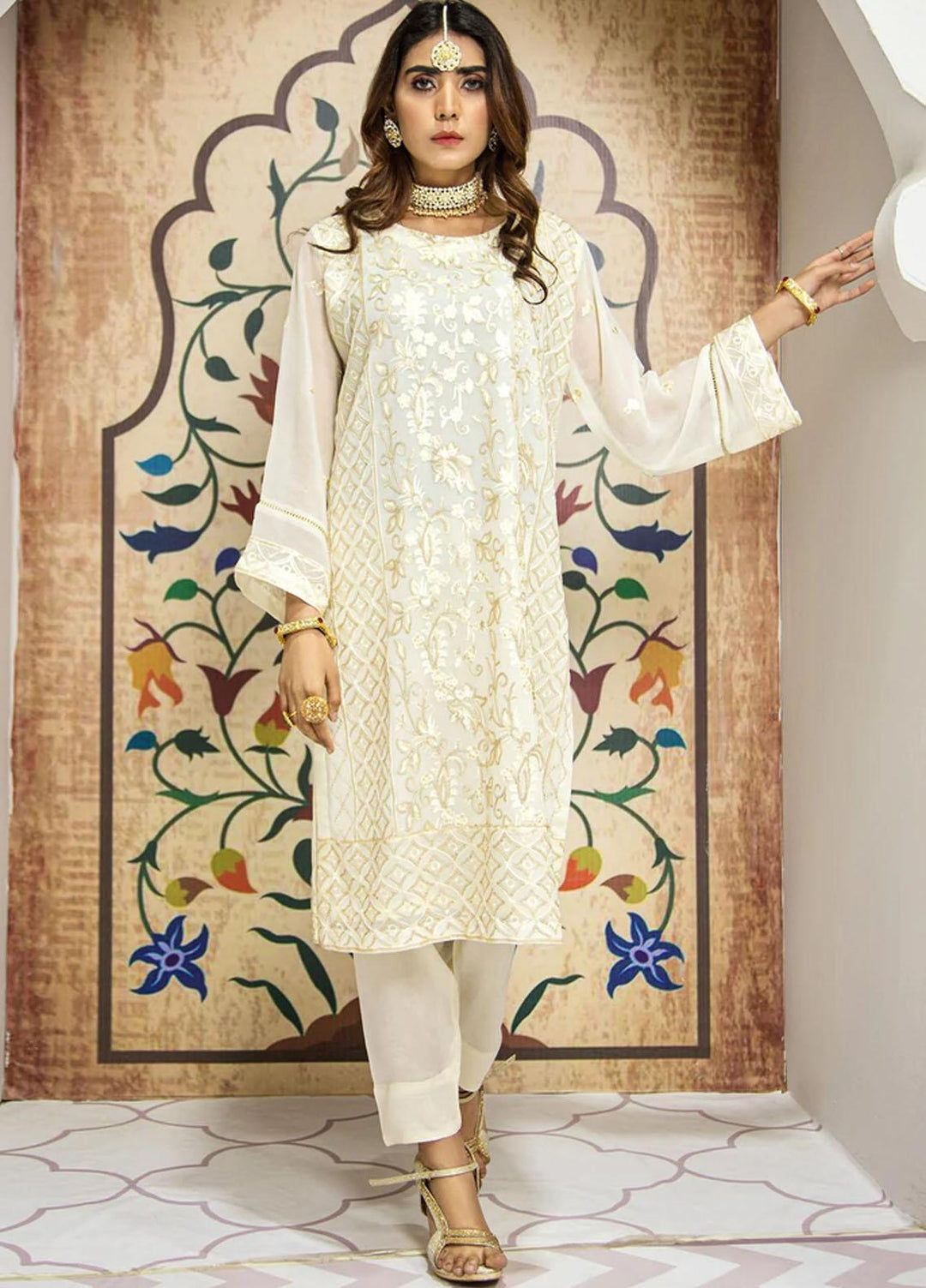 Agha Jaan Pret Chiffon 2 Piece Suit AJ22MR NB-18