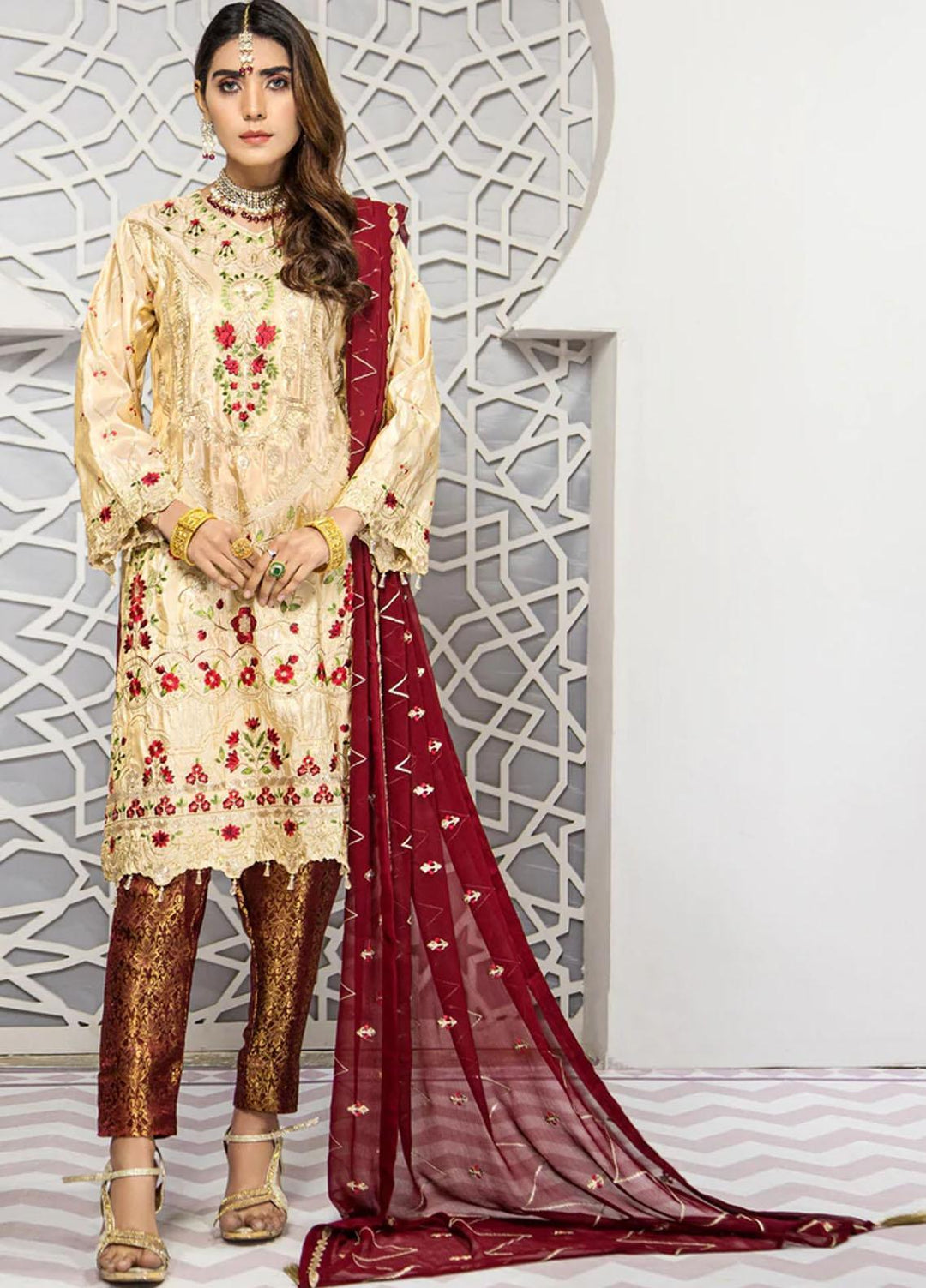Agha Jaan Pret Missouri 3 Piece Suit AJ22MR NB-22