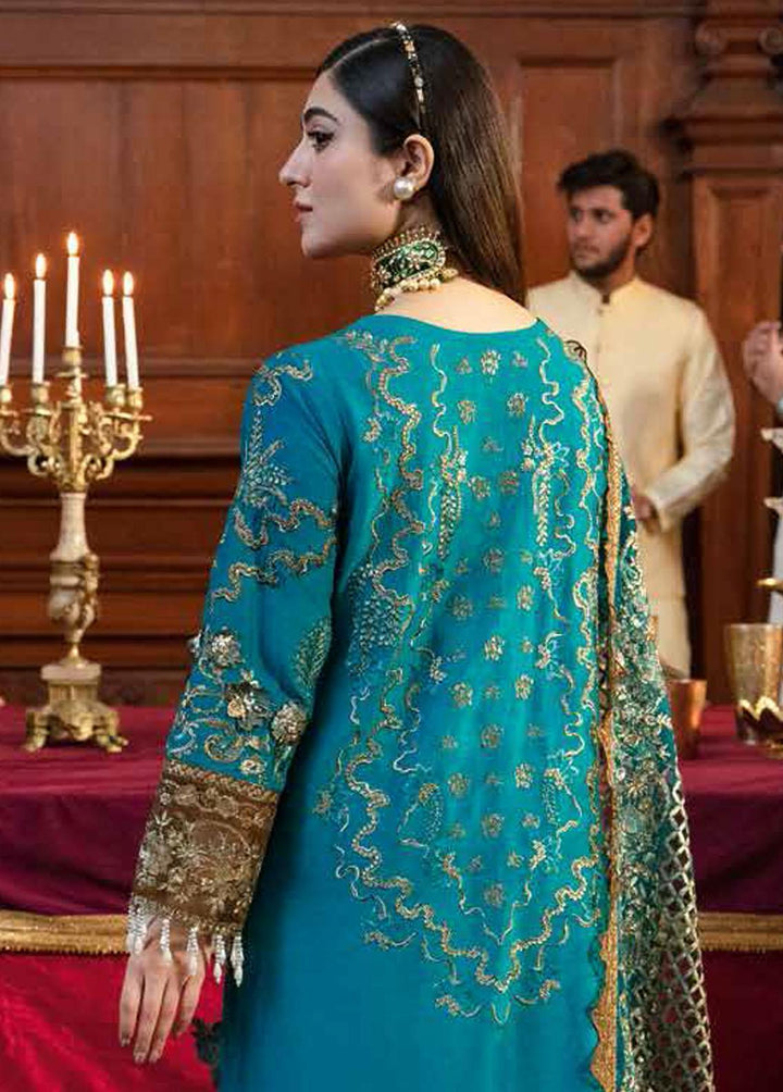 Mehram By Serene Embroidered Silk Suits Unstitched 3 Piece SP23M SB-14 Najat - Premium Collection