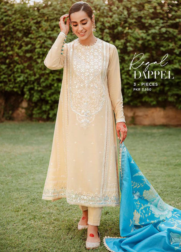 Mehrbano By Cross Stitch Embroidered Lawn Suits Unstitched 3 Piece CS22-ME2 D14 Regal Dappel - Eid Collection
