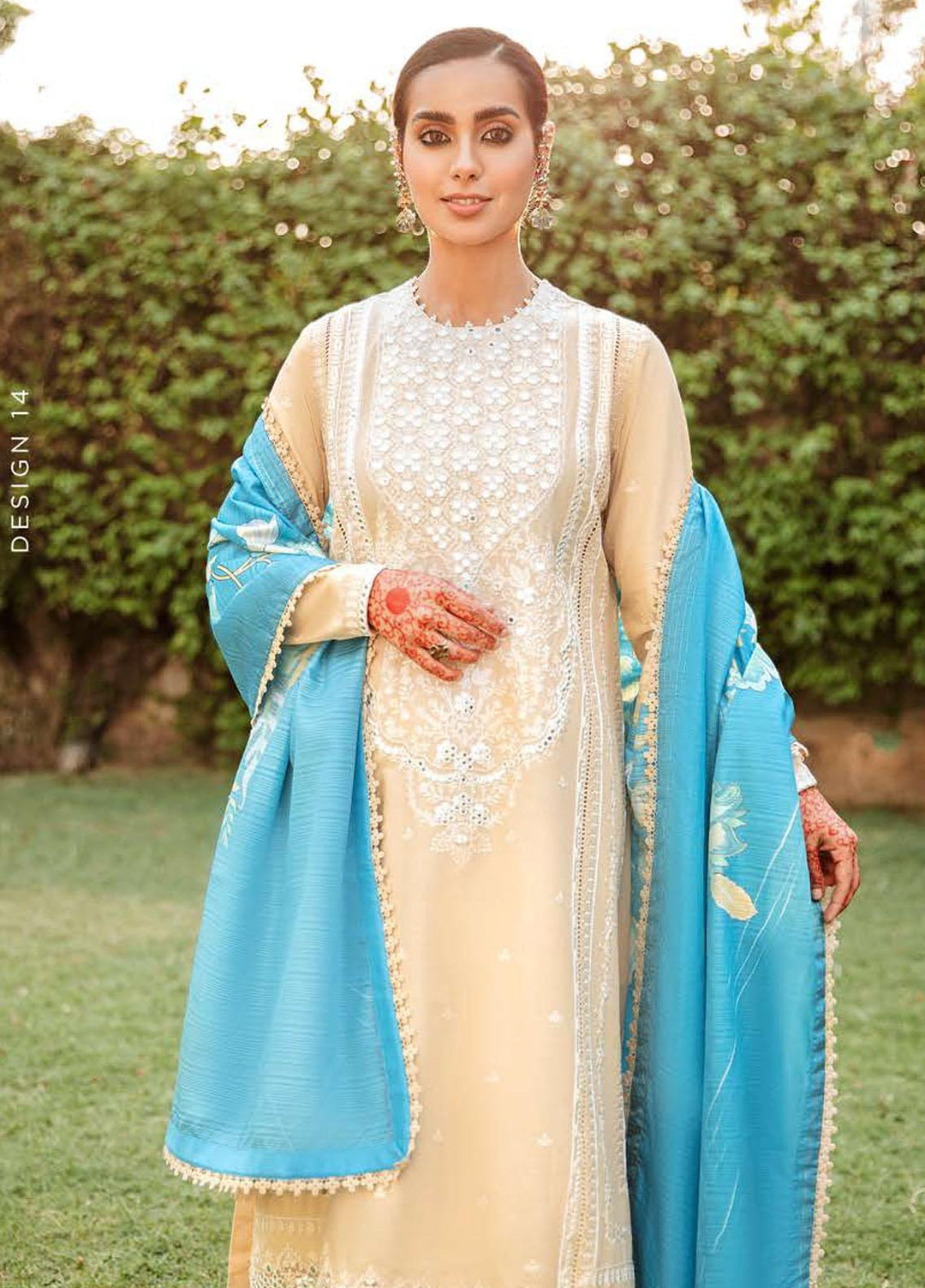 Mehrbano By Cross Stitch Embroidered Lawn Suits Unstitched 3 Piece CS22-ME2 D14 Regal Dappel - Eid Collection