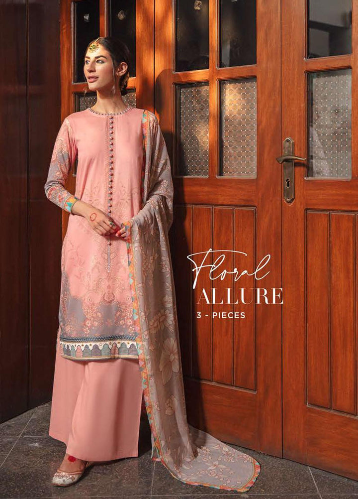 Mehrbano By Cross Stitch Embroidered Lawn Suits Unstitched 3 Piece CS22-ME2 D19 Floral Allure - Eid Collection
