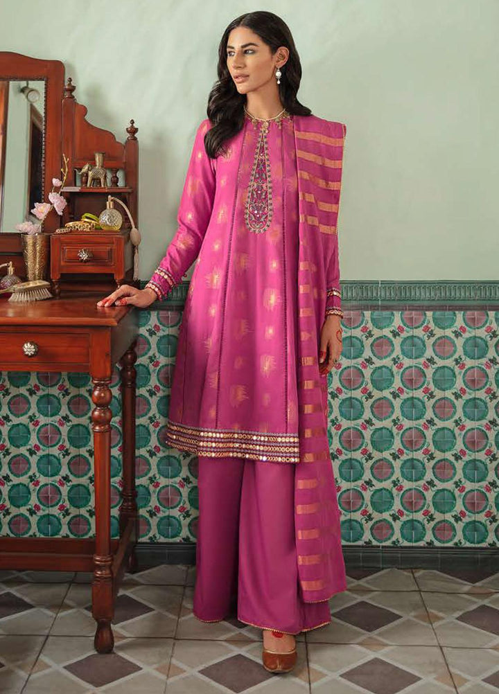 Mehrbano By Cross Stitch Embroidered Lawn Suits Unstitched 3 Piece CS22-ME2 D3 Rang-o-Behr - Eid Collection