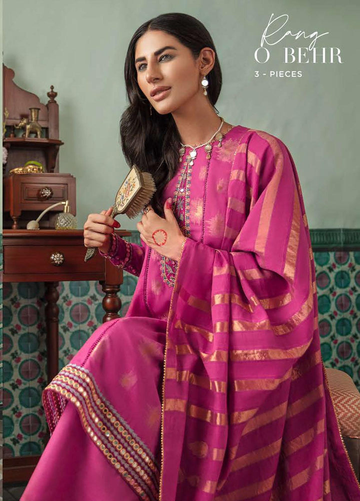 Mehrbano By Cross Stitch Embroidered Lawn Suits Unstitched 3 Piece CS22-ME2 D3 Rang-o-Behr - Eid Collection