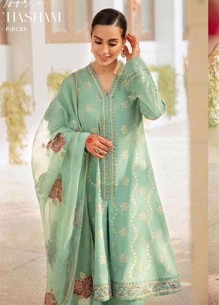 Mehrbano By Cross Stitch Embroidered Lawn Suits Unstitched 3 Piece CS22-ME2 D6 Noor-e-Chasham - Eid Collection
