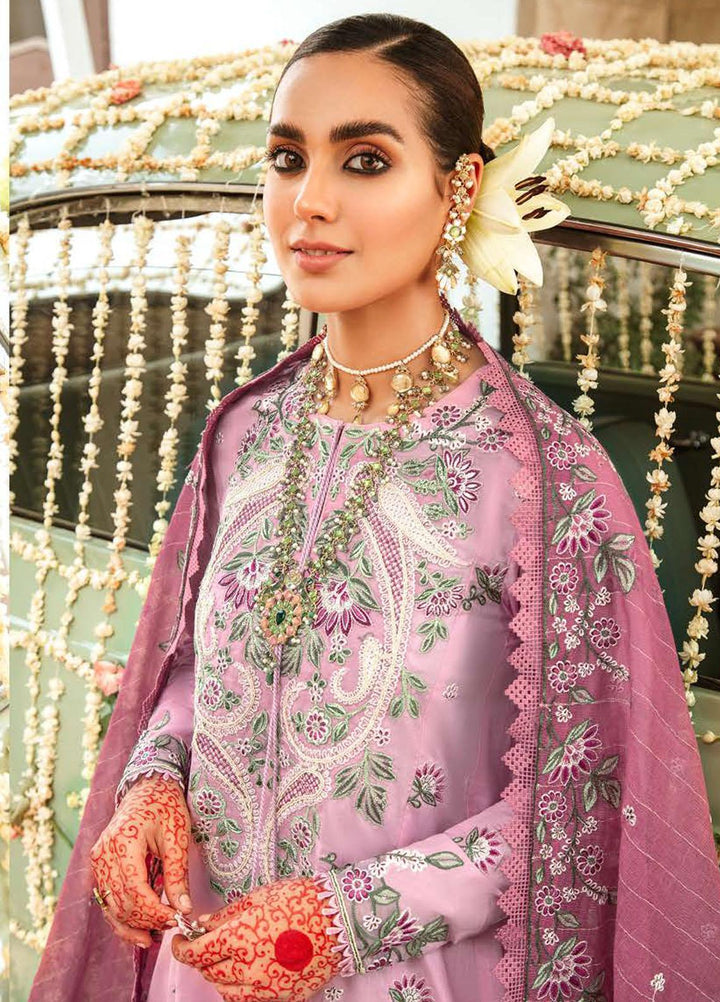 Mehrbano By Cross Stitch Embroidered Lawn Suits Unstitched 3 Piece CS22-ME2 D9 Vibrant Suede - Eid Collection