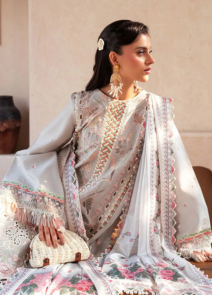 Mehroze by Bin Ilyas Embroidered Lawn Suit Unstitched 3 Piece BI25MS 97 A - Summer Collection