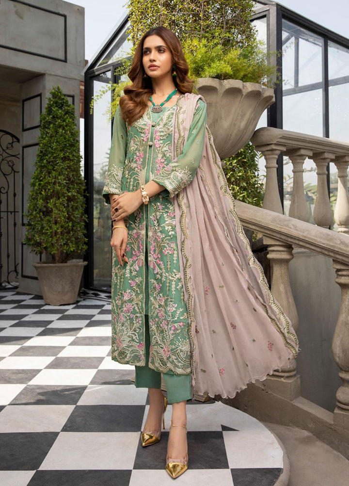 Meraki by ZS Textiles Embroidered Chiffon Suits Unstitched 3 Piece ZS21-M3 03 - Luxury Collection