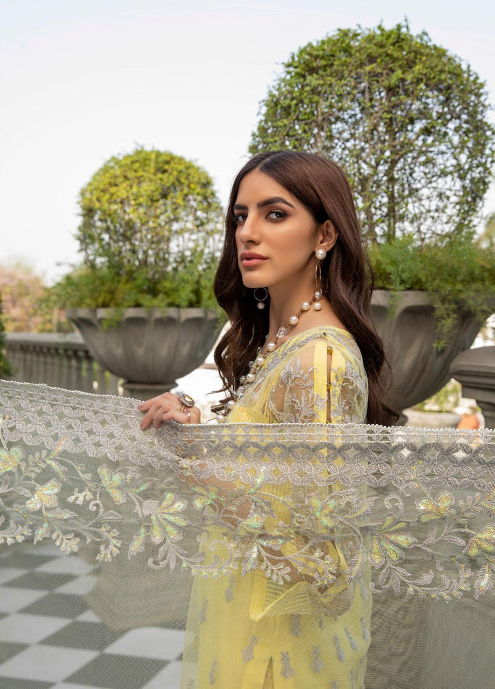 Meraki by ZS Textiles Embroidered Chiffon Suits Unstitched 3 Piece ZS21-M3 13 - Luxury Collection