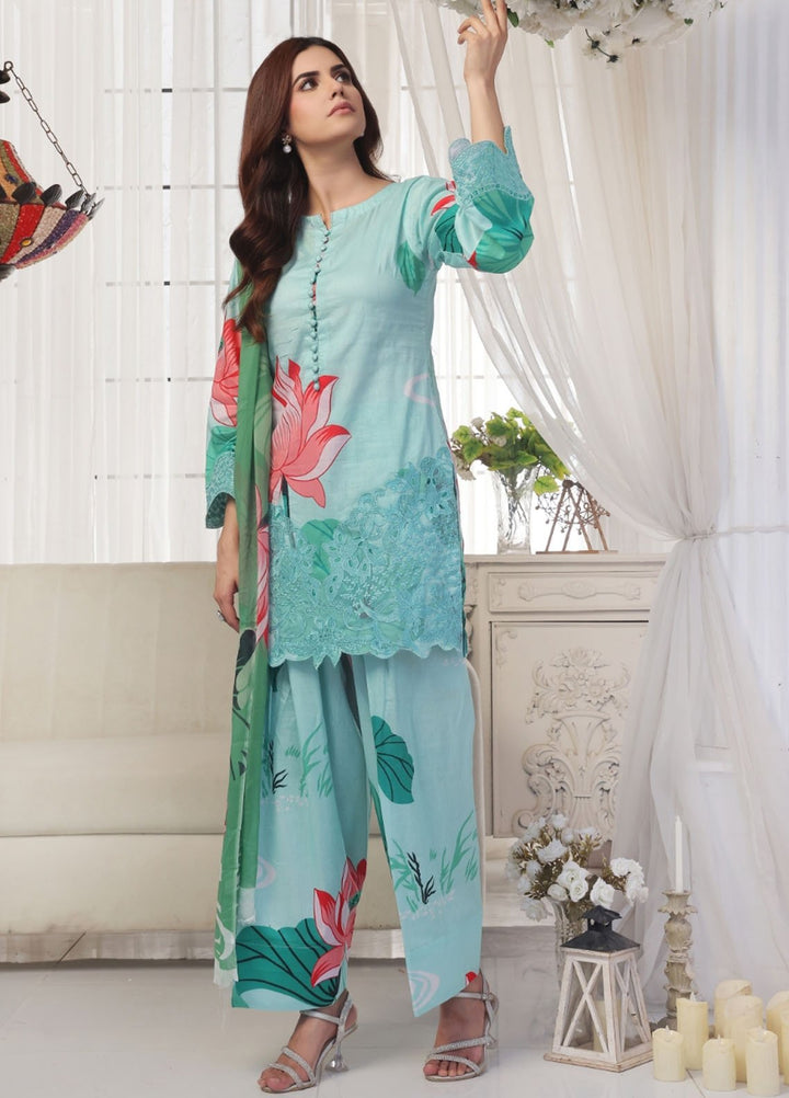 Midnight Murmurs By Feathers Pret Embroidered Lawn 3 Piece Suit Skylor