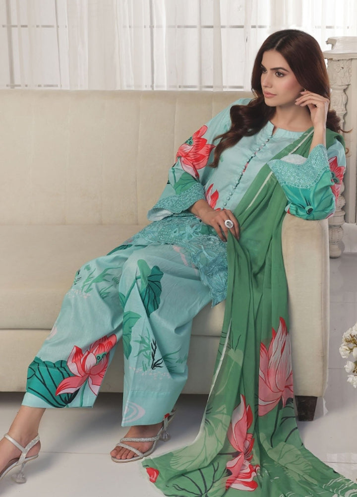 Midnight Murmurs By Feathers Pret Embroidered Lawn 3 Piece Suit Skylor