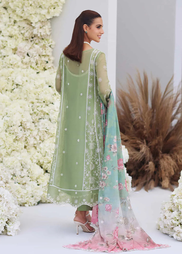 Mina Hasan Embroidered Chiffon Suit Unstitched 3 Piece Noura - Formal Collection
