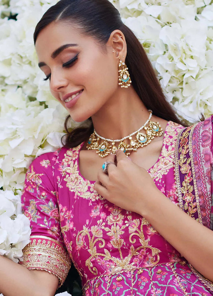 Mina Hasan Embroidered Raw Silk Suit Unstitched 3 Piece Nisha - Formal Collection