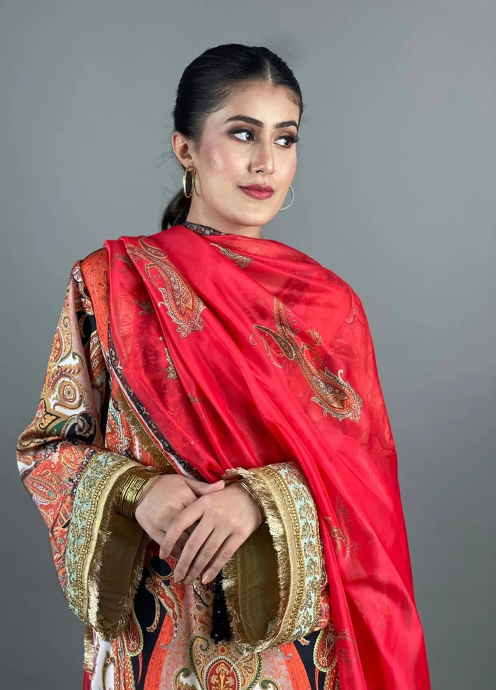 Minutiae Pret Embroidered Silk 2 Piece Suit Heer