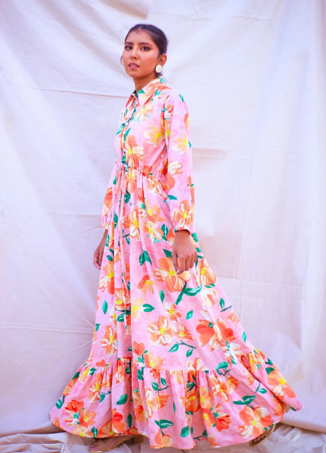 Minutiae Pret Printed Cotton 1 Piece Suit Abstract Floral Print Dress