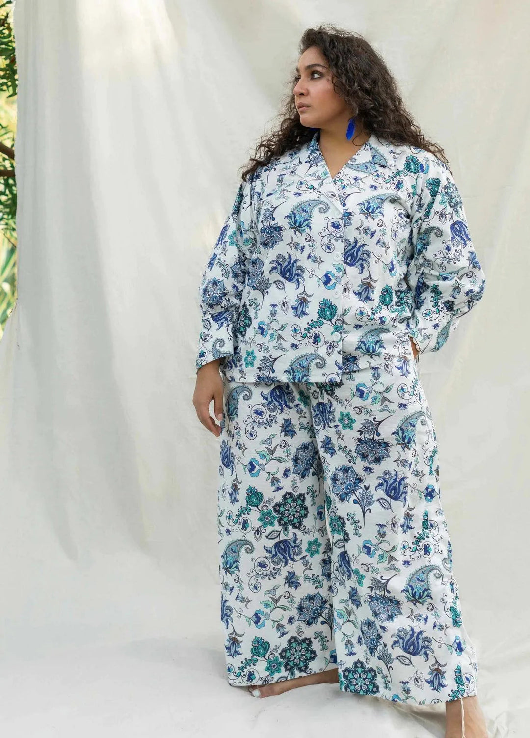 Minutiae Pret Printed Cotton 2 Piece Suit Celeste