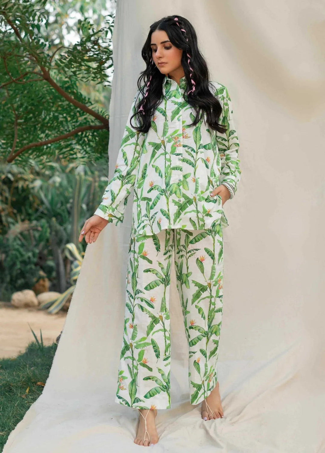 Minutiae Pret Printed Cotton 2 Piece Suit Sage