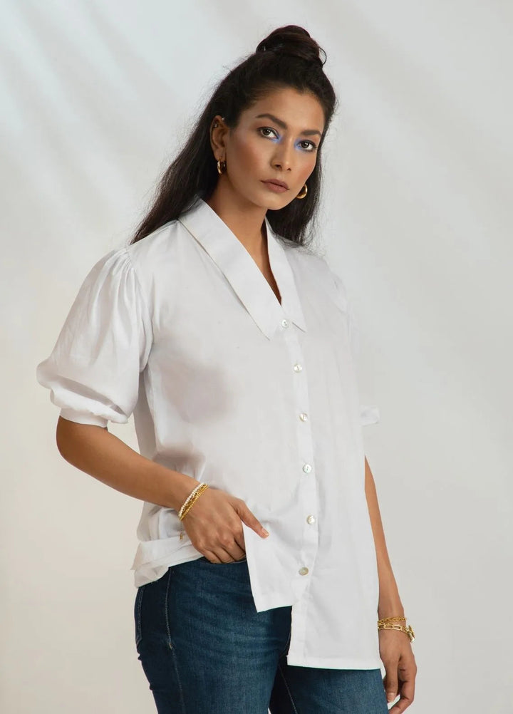 Minutiae Pret Printed Cotton Shirt Chelsea Collar Button-Down