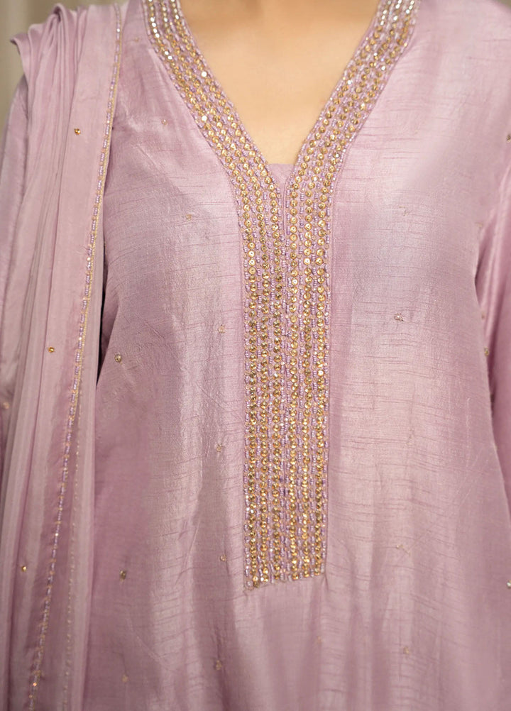 Miras Pret Embroidered Korean raw silk 3 Piece Suit Micah