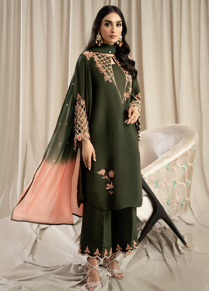 Miras Pret Embroidered Sheesha silk 3 Piece Suit Everly