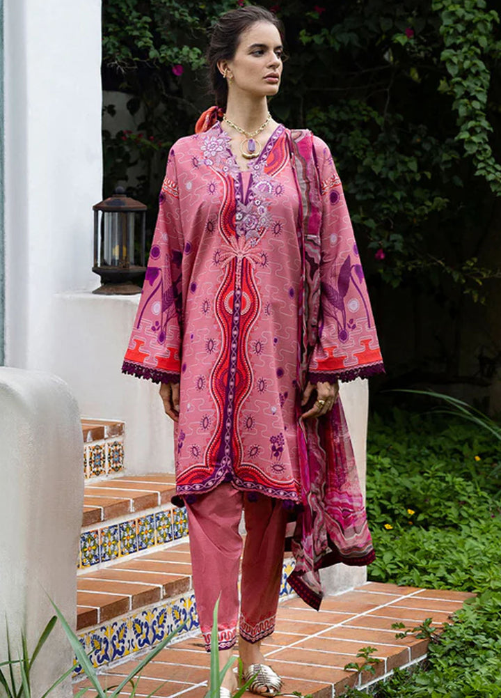Mirasol by Mushq Embroidered Cambric Suits Unstitched 3 Piece MQ25MH D-08 B Coral Mar - Summer Collection