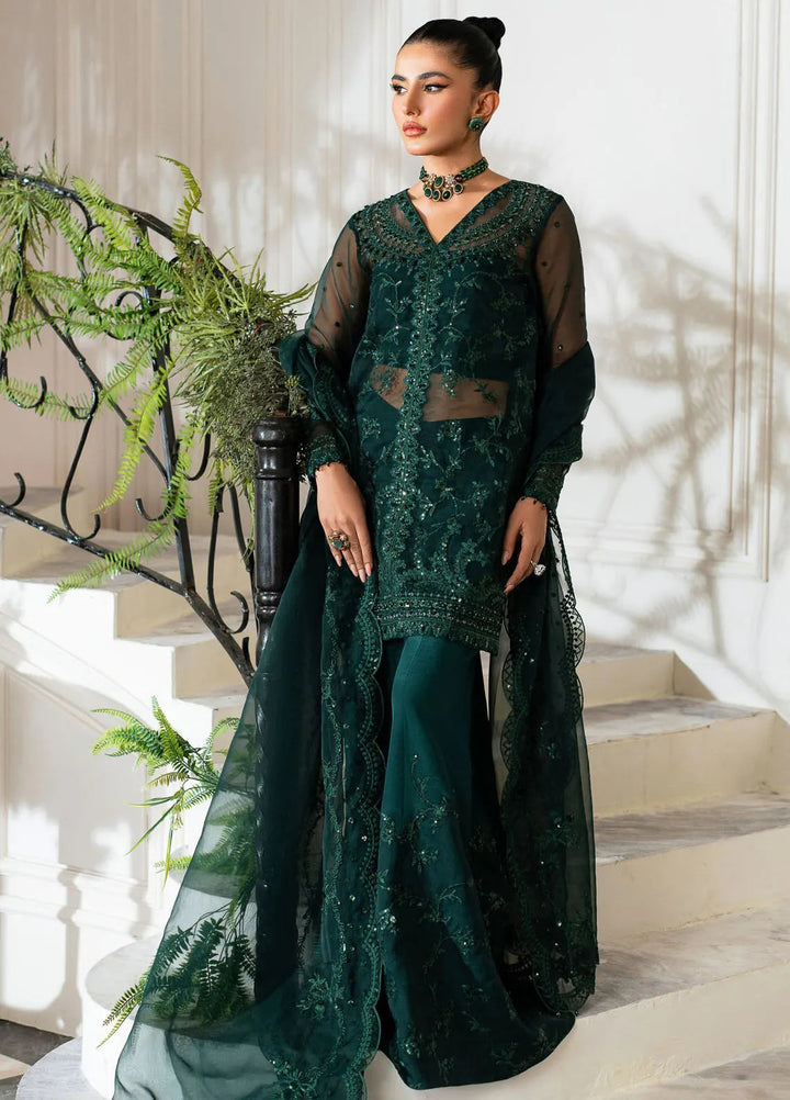 Mishri By Azzal Embroidered Organza Suit Unstitched 4 Piece AZZ24M M5 Ghazal - Formal Collection