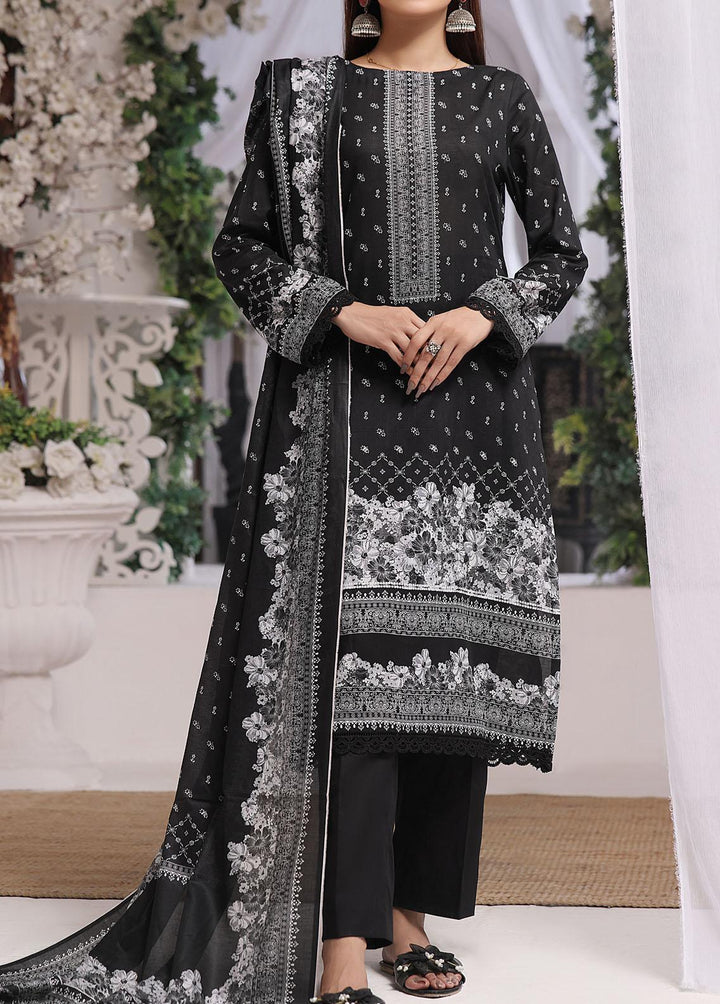 Misri By VS Textiles Printed Lawn Suits Unstitched 3 Piece VS23BS D-103 - Black Collection