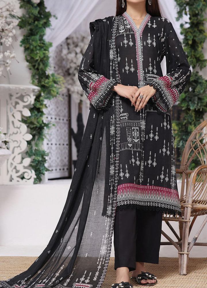 Misri By VS Textiles Printed Lawn Suits Unstitched 3 Piece VS23BS D-105 - Black Collection