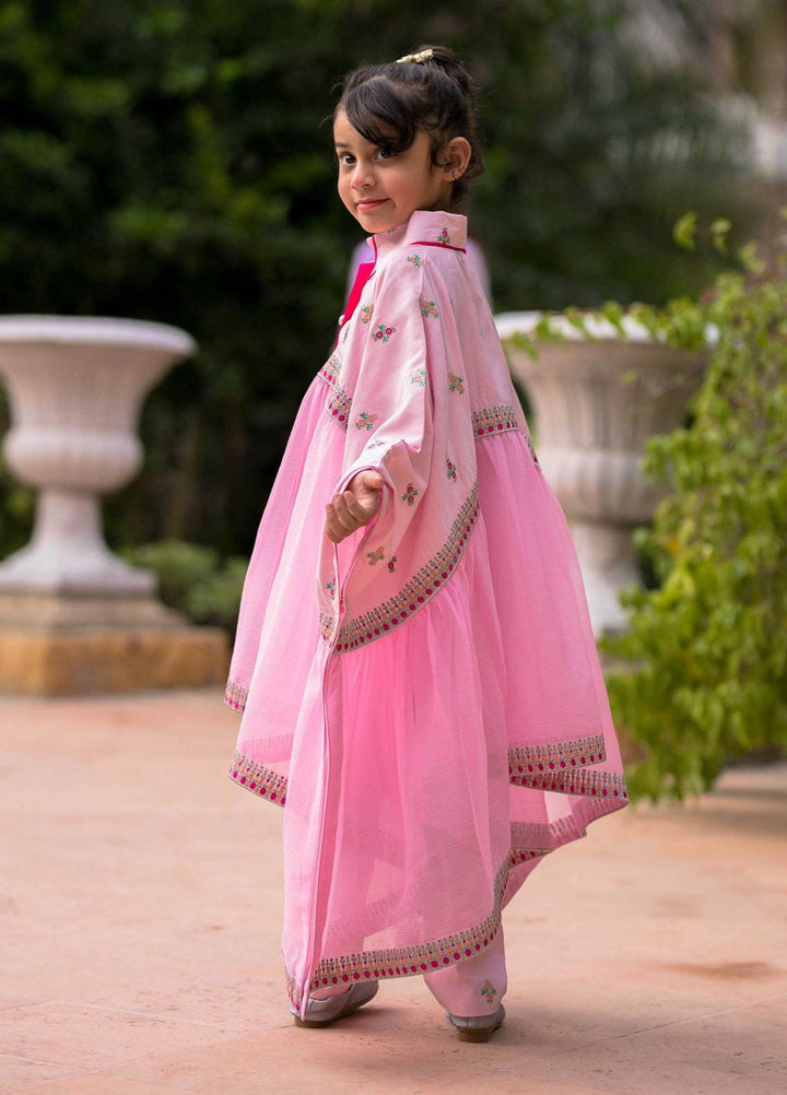 Modest  Fancy Girls 2 Piece Suit -  MD21F 4245 Pink