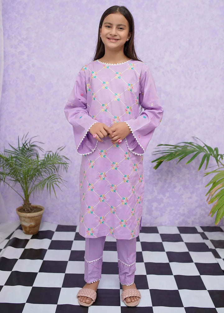 Modest Pret Embroidered Cotton 2 Piece Suit 8535