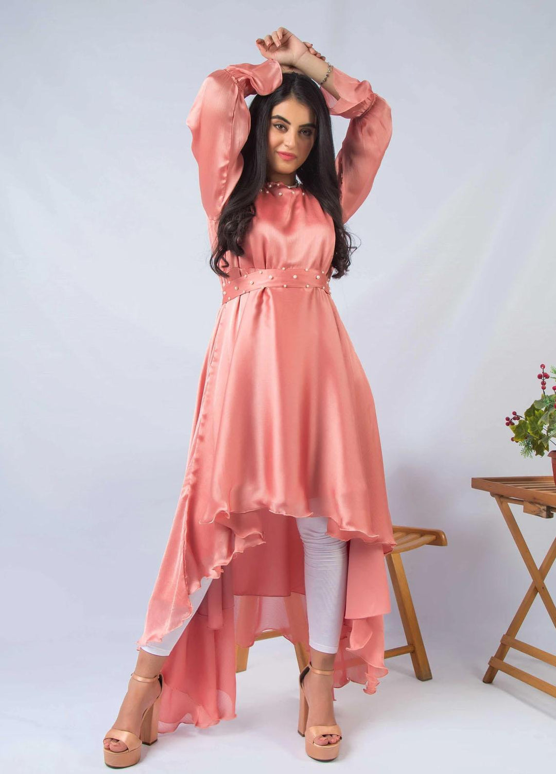 Modest Pret Casual Silk Maxi MD21LP W16 Peach Melody