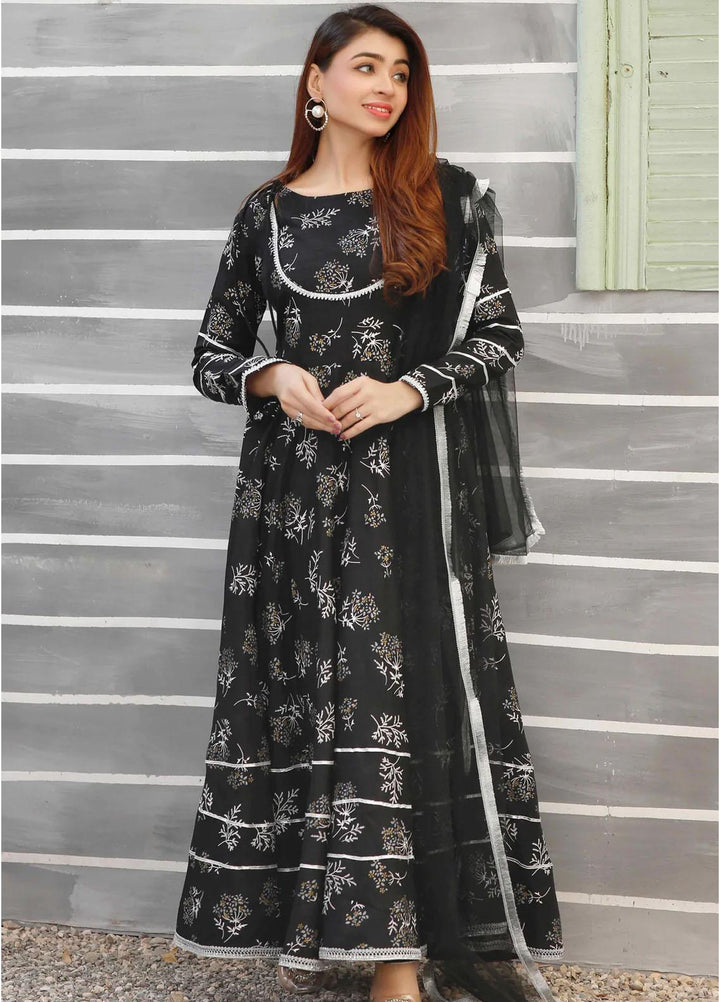 Modest Luxury Pret  Raw Silk 3 Piece Suit Mehroze W200-Black
