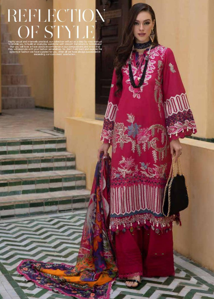 Moksha by AJR Embroidered Lawn Suits Unstitched 3 Piece AJR23M D-09 Amaani - Luxury Collection