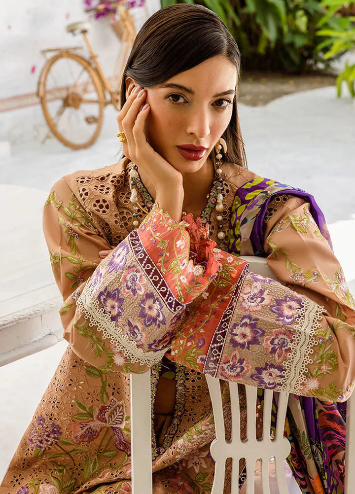Mon Tresor by Esmel Embroidered Lawn Suits Unstitched 3 Piece EML25MT ESL-2507 Hakuna Ma Coffee - Summer Collection